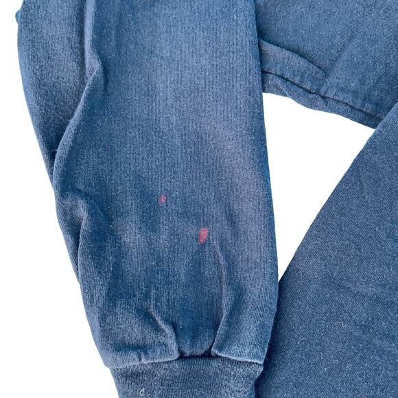 Gildan Long Sleeve Newnan Cougars Tee Shirt Top Sze Medium Dark Blue 100% Cotton - Picture 5 of 11